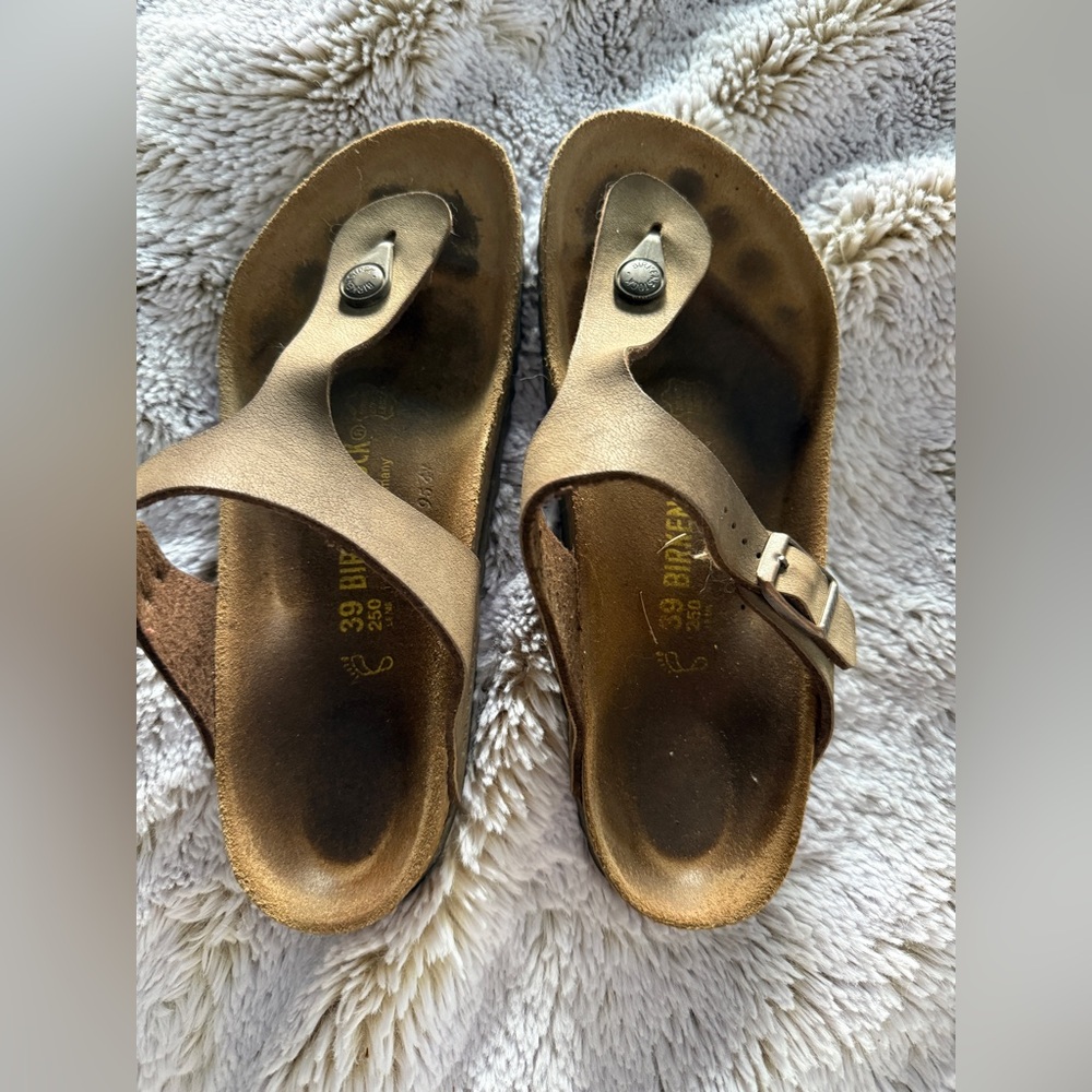 Birkenstock Gizeh tobacco oiled leather size 39